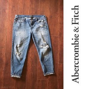 Abercrombie & Fitch Distressed Boyfriend Jeans